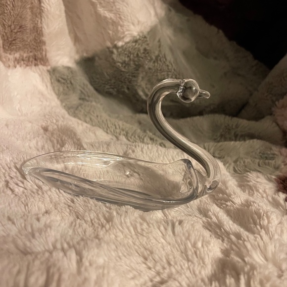 Vintage Duncan & Miller Pall Mall Swan Dish-Clear Glass - Picture 5 of 6